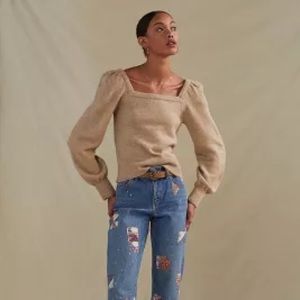 Anthropologie Square Neck Sweater NWOT